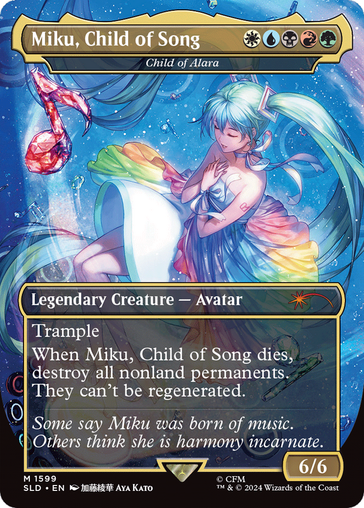 Miku, Child of Song - Child of Alara (Rainbow Foil) [Secret Lair Drop Series] | The Time Vault CA