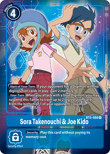 Sora Takenouchi & Joe Kido [BT5-088] (Buy-A-Box Promo) [Battle of Omni Promos] | The Time Vault CA