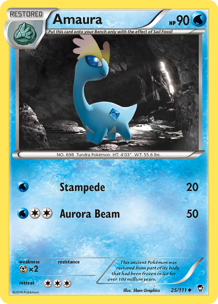 Amaura (25/111) [XY: Furious Fists] | The Time Vault CA