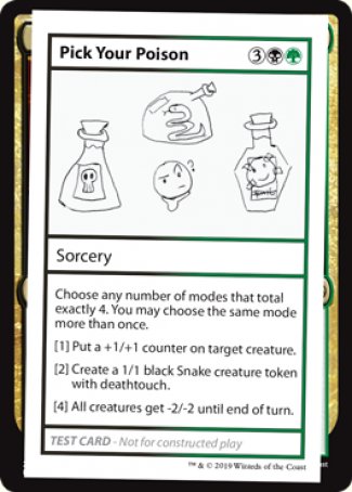 Pick Your Poison (2021 Edition) [Mystery Booster Playtest Cards] | The Time Vault CA