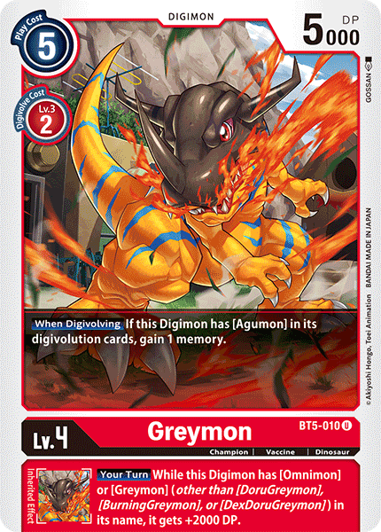 Greymon [BT5-010] [Battle of Omni] | The Time Vault CA