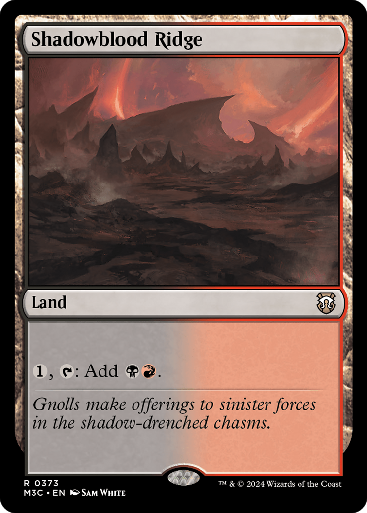 Shadowblood Ridge (Ripple Foil) [Modern Horizons 3 Commander] | The Time Vault CA