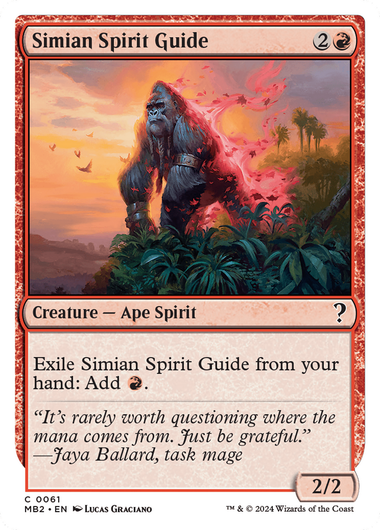 Simian Spirit Guide (White Border) [Mystery Booster 2] | The Time Vault CA