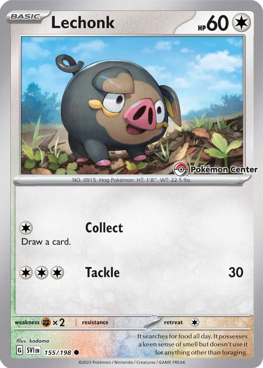 Lechonk (155/198) (Pokemon Center Exclusive) [Scarlet & Violet: Base Set] | The Time Vault CA