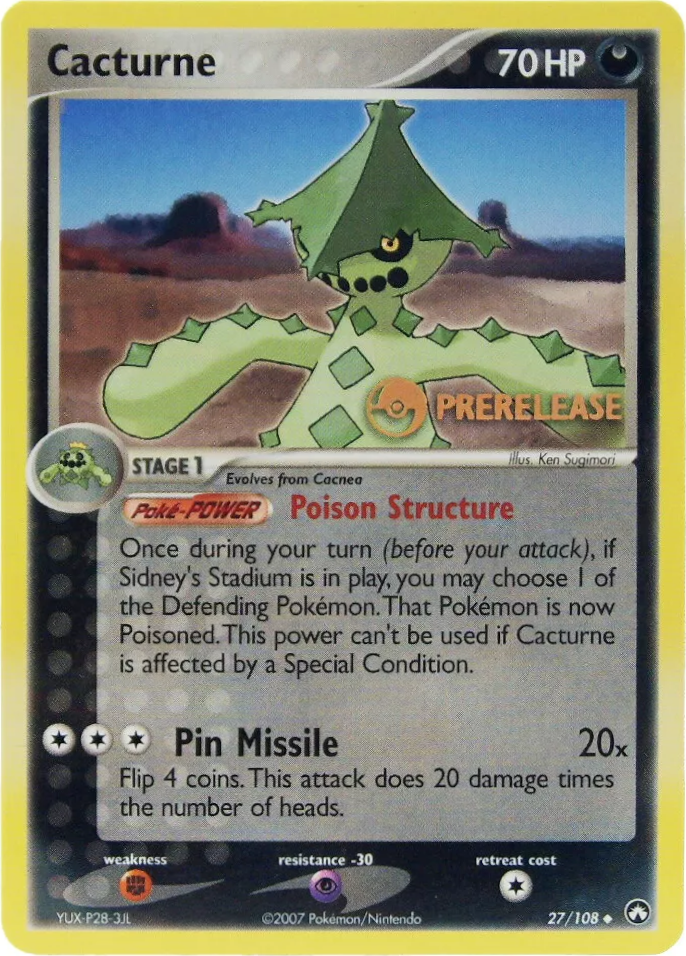 Cacturne (27/108) (Prerelease Promo) [EX: Power Keepers] | The Time Vault CA