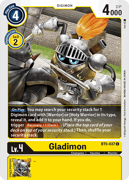 Gladimon [BT5-037] [Battle of Omni] | The Time Vault CA