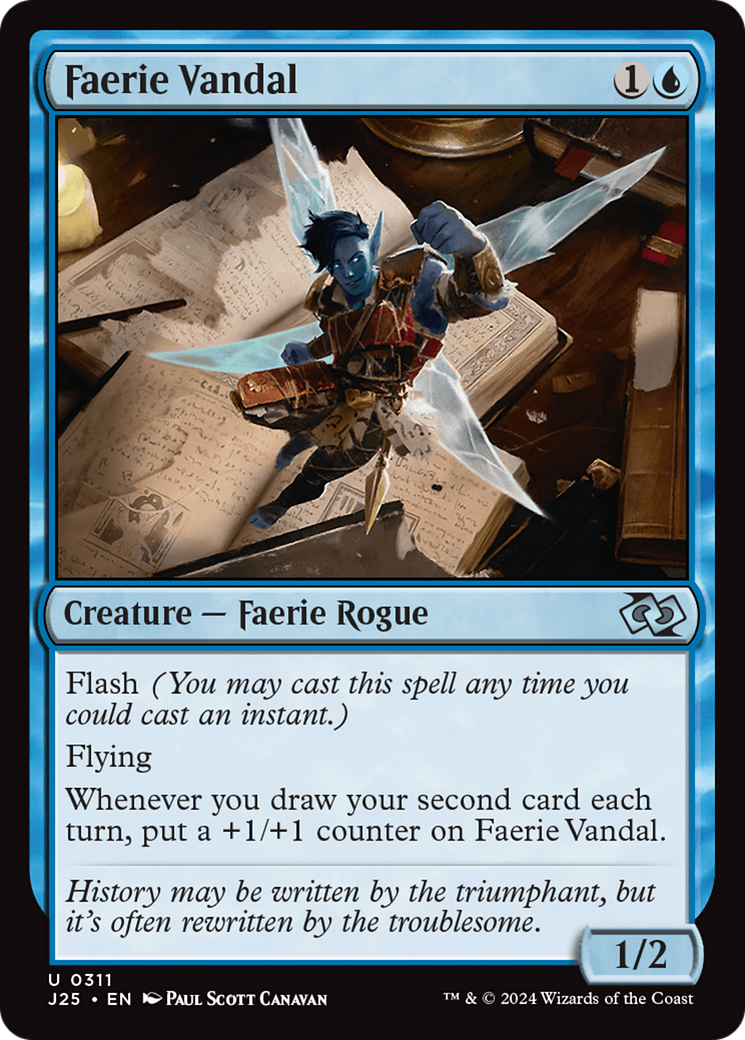 Faerie Vandal [Foundations Jumpstart] | The Time Vault CA