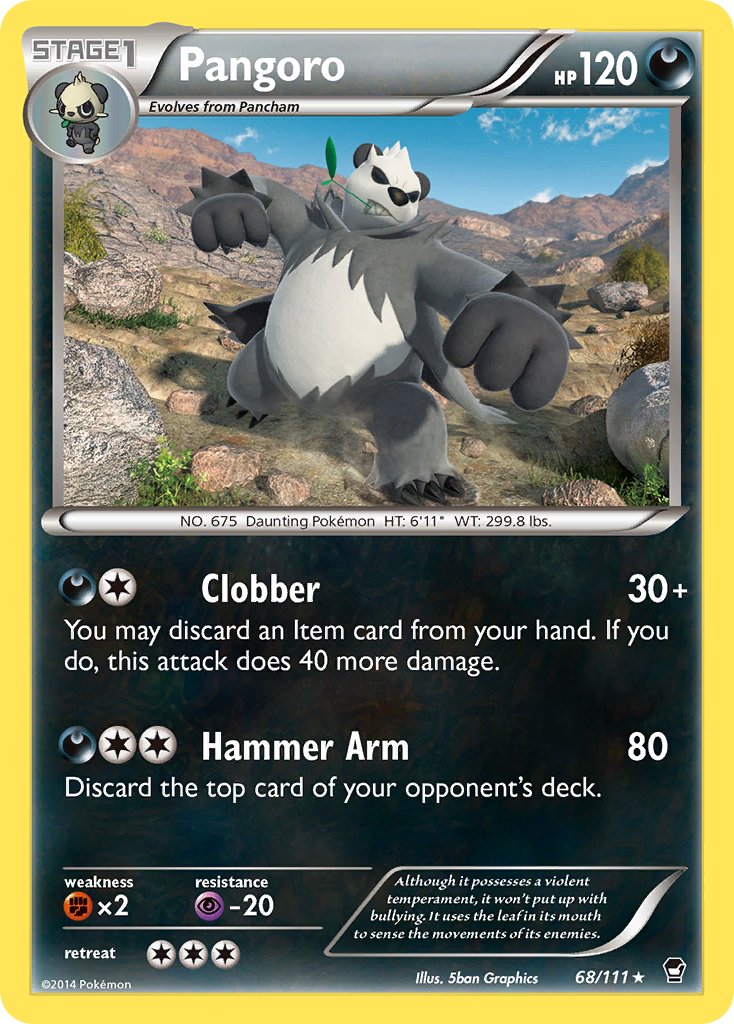 Pangoro (68/111) (Theme Deck Exclusive) [XY: Furious Fists] | The Time Vault CA