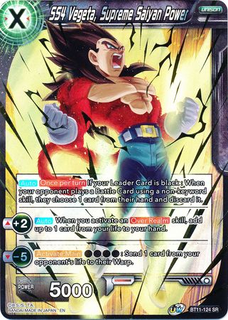 SS4 Vegeta, Supreme Saiyan Power (BT11-124) [Vermilion Bloodline 2nd Edition] | The Time Vault CA