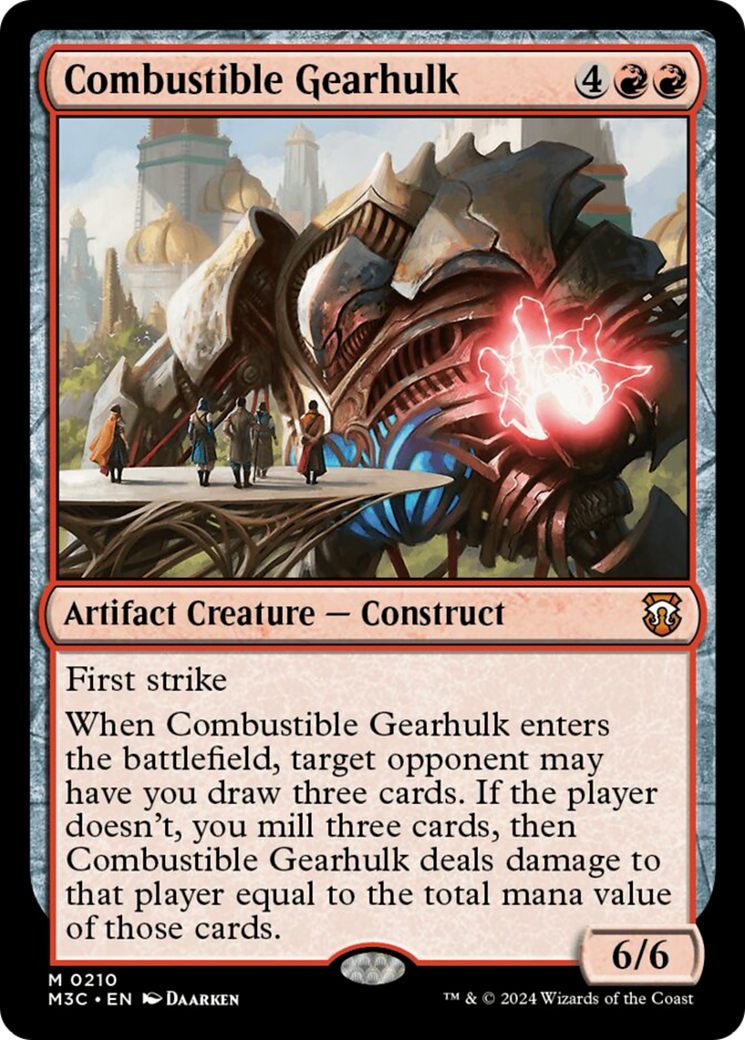 Combustible Gearhulk (Ripple Foil) [Modern Horizons 3 Commander] | The Time Vault CA