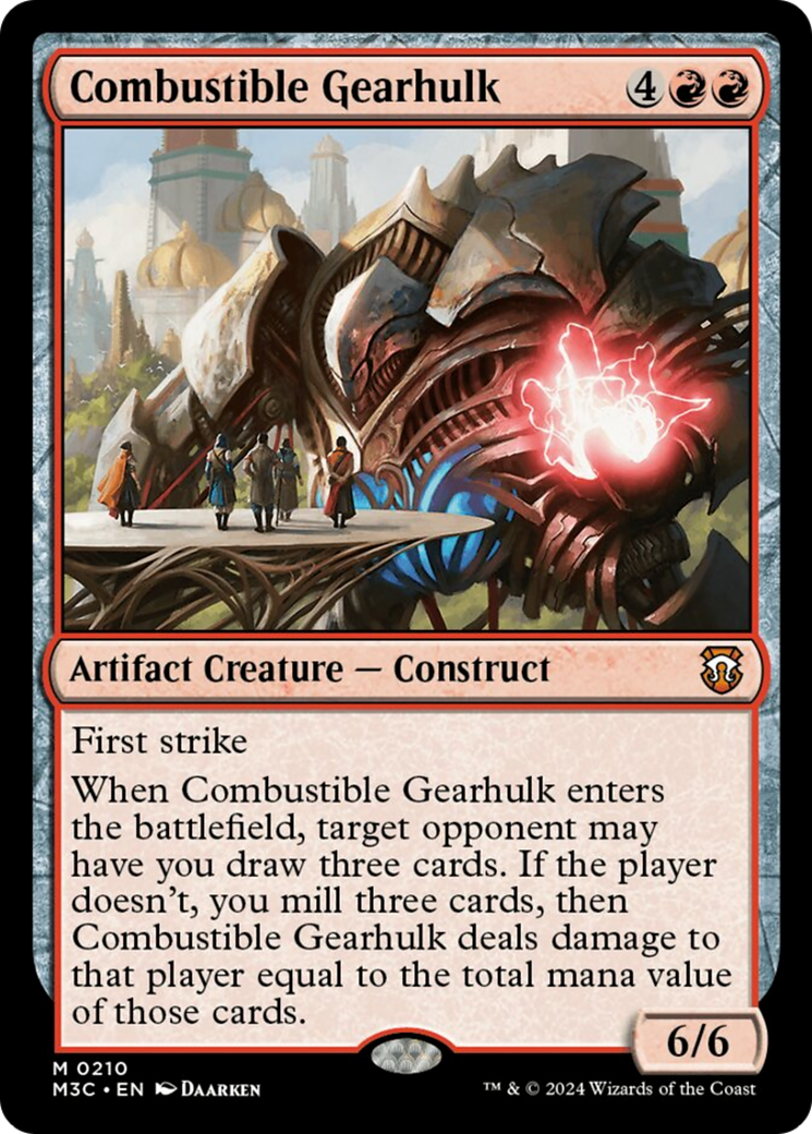 Combustible Gearhulk [Modern Horizons 3 Commander] | The Time Vault CA