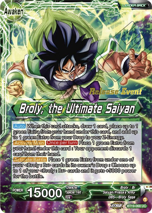 Broly // Broly, the Ultimate Saiyan (Fighter's Ambition Holiday Pack) (BT19-068) [Tournament Promotion Cards] | The Time Vault CA