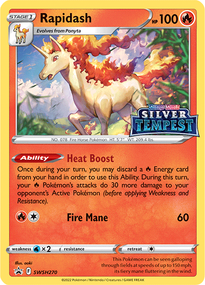 Rapidash (SWSH270) (Prerelease) [Sword & Shield: Black Star Promos] | The Time Vault CA