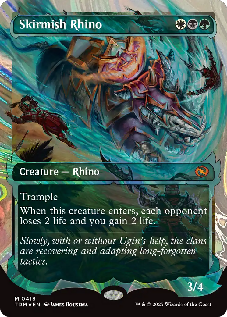Skirmish Rhino (0418) (Showcase) (Halo Foil) [Tarkir: Dragonstorm] | The Time Vault CA