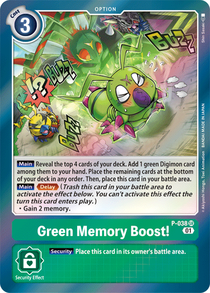 Green Memory Boost! [P-038] [Promotional Cards] | The Time Vault CA