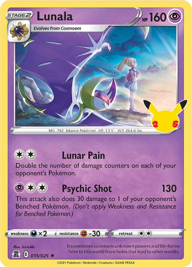 Lunala (015/025) [Celebrations: 25th Anniversary] | The Time Vault CA