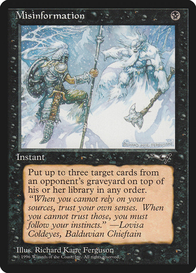 Misinformation [Alliances] | The Time Vault CA