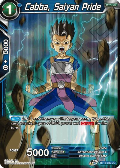 Cabba, Saiyan Pride (BT15-039) [Saiyan Showdown] | The Time Vault CA