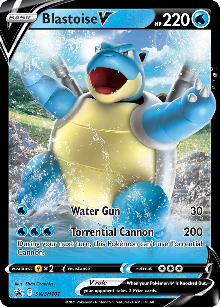 Blastoise V (SWSH101) [Sword & Shield: Black Star Promos] | The Time Vault CA