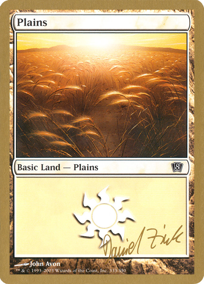 Plains (dz333) (Daniel Zink) [World Championship Decks 2003] | The Time Vault CA