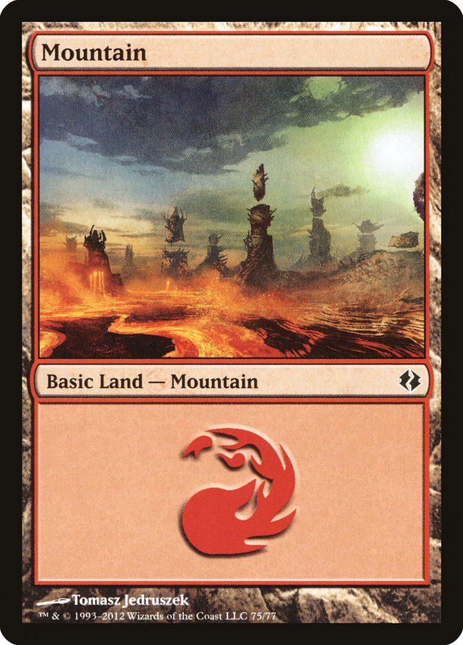 Mountain (75) [Duel Decks: Venser vs. Koth] | The Time Vault CA