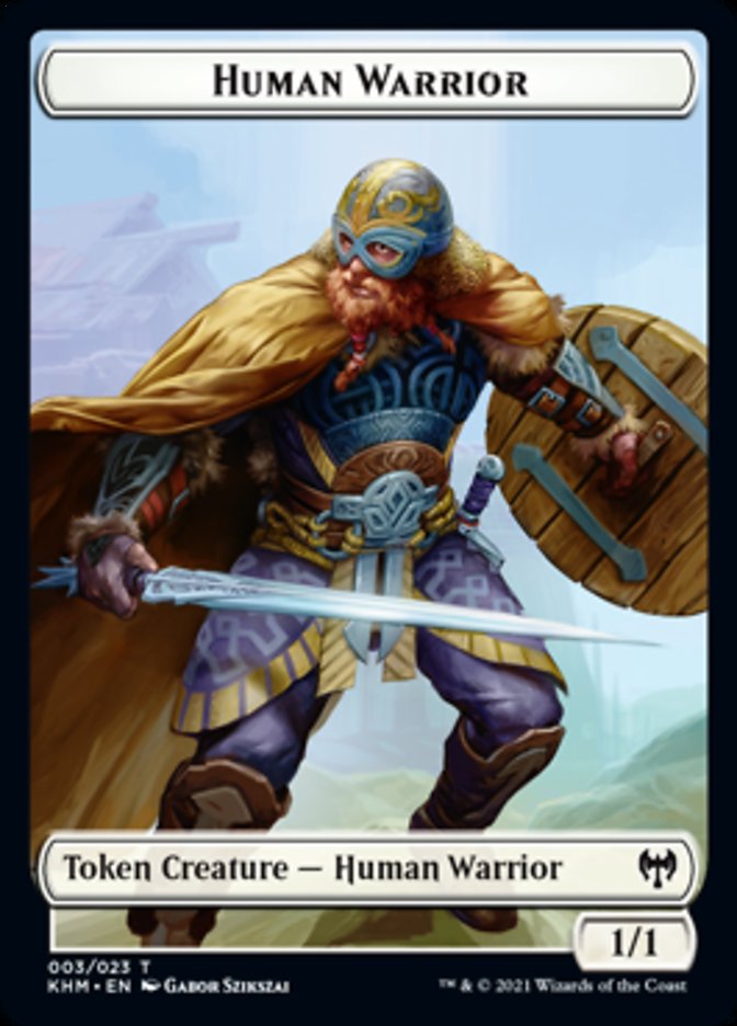 Human Warrior Token [Kaldheim Tokens] | The Time Vault CA