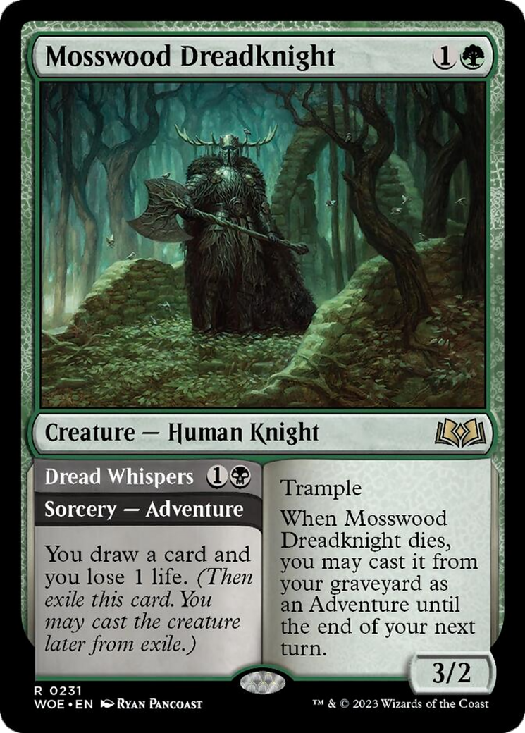 Mosswood Dreadknight // Dread Whispers [Wilds of Eldraine] | The Time Vault CA