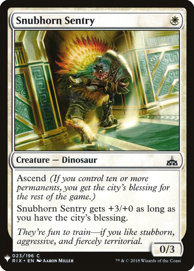Snubhorn Sentry [Mystery Booster] | The Time Vault CA