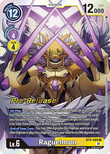 Raguelmon [BT9-080] [X Record Pre-Release Promos] | The Time Vault CA