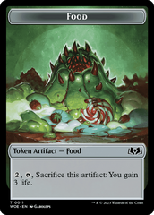 Rat // Food (0011) Double-Sided Token [Wilds of Eldraine Tokens] | The Time Vault CA