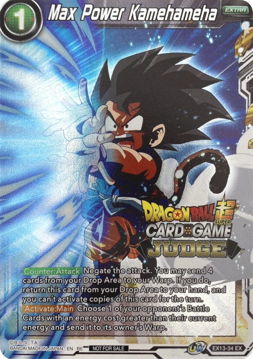 Max Power Kamehameha (Judge) (EX13-34) [Tournament Promotion Cards] | The Time Vault CA