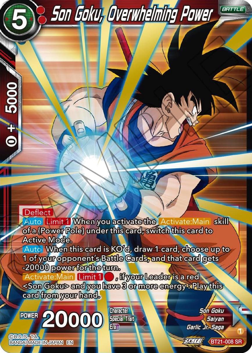 Son Goku, Overwhelming Power (BT21-008) [Wild Resurgence] | The Time Vault CA