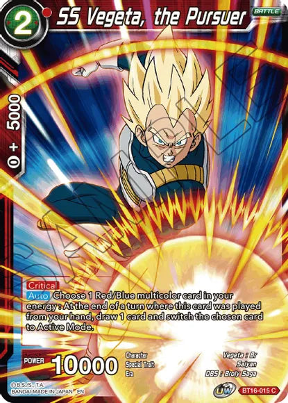 SS Vegeta, the Pursuer (BT16-015) [Realm of the Gods] | The Time Vault CA