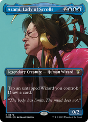 Azami, Lady of Scrolls (Borderless Profile) [Commander Masters] | The Time Vault CA