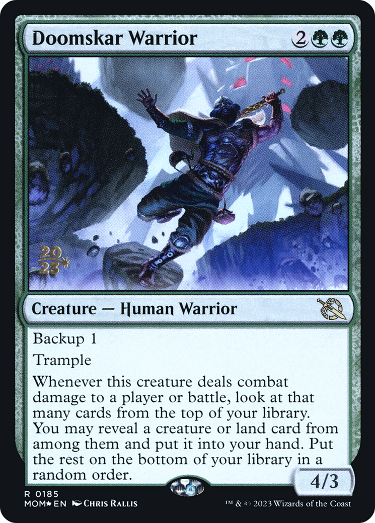 Doomskar Warrior [March of the Machine Prerelease Promos] | The Time Vault CA