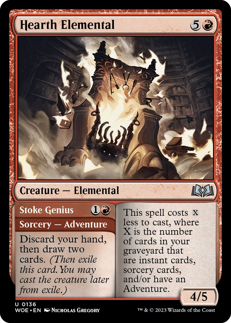 Hearth Elemental // Stoke Genius [Wilds of Eldraine] | The Time Vault CA