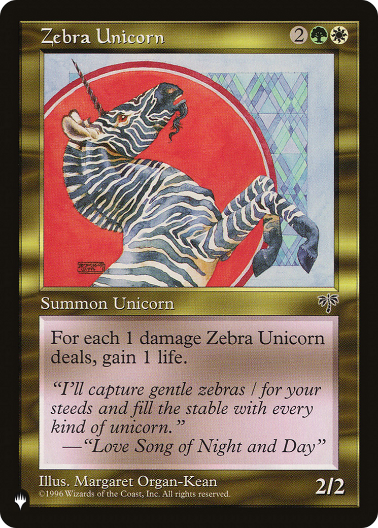 Zebra Unicorn [The List] | The Time Vault CA