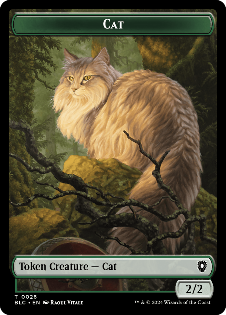 Elemental // Cat Double-Sided Token [Bloomburrow Commander Tokens] | The Time Vault CA