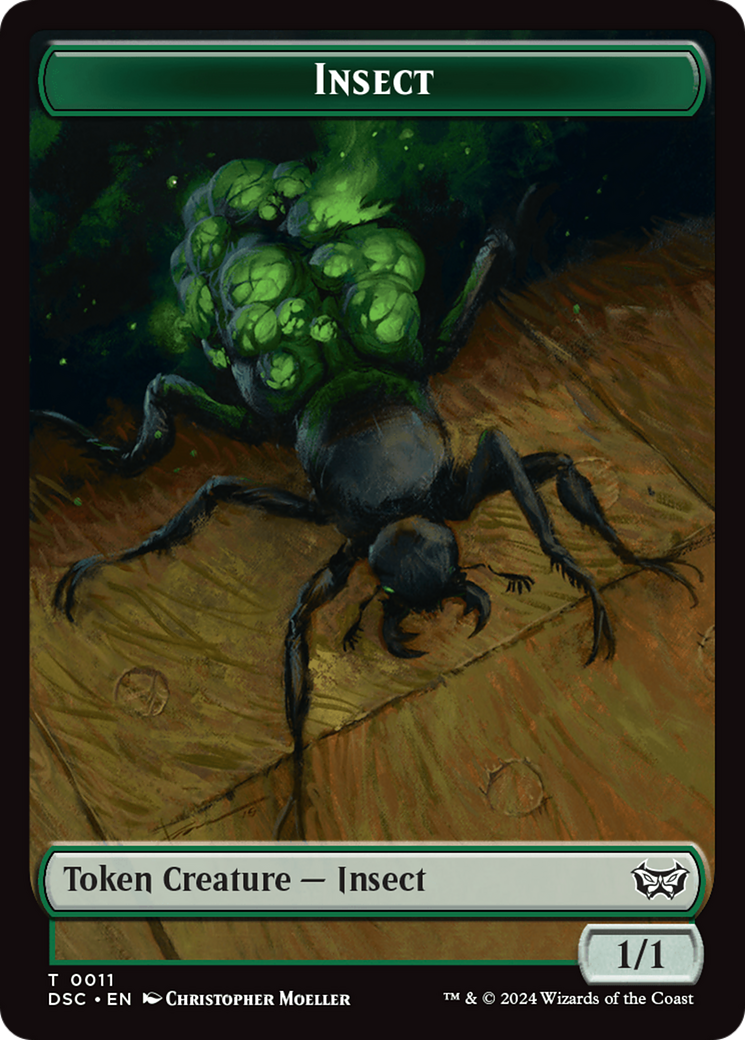 Insect (0011) // Shapeshifter Double-Sided Token [Duskmourn: House of Horror Commander Tokens] | The Time Vault CA