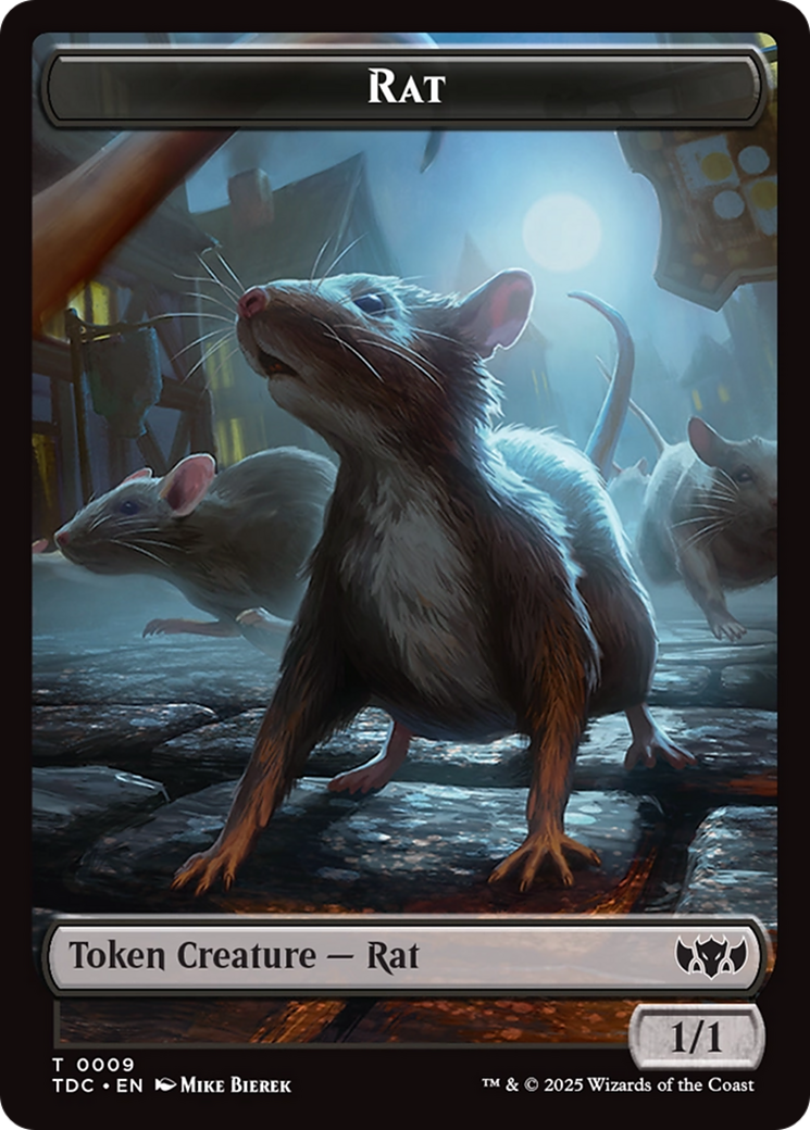 Human // Rat Double-Sided Token [Tarkir: Dragonstorm Commander Tokens] | The Time Vault CA
