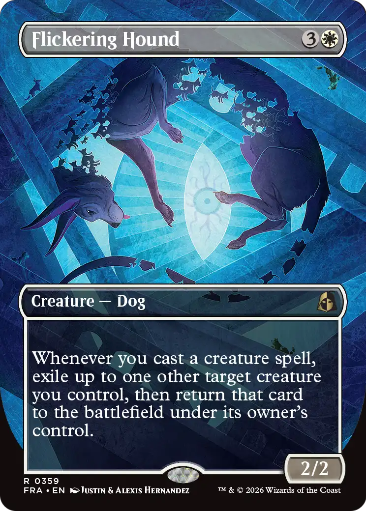 Flickering Hound (Borderless) [Reality Fracture] | The Time Vault CA