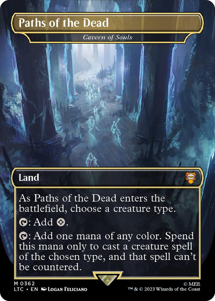Paths of the Dead - Cavern of Souls (Borderless) (Surge Foil Realms and Relics) [The Lord of the Rings: Tales of Middle-Earth Commander] | The Time Vault CA