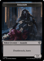 Assassin // Food Double-Sided Token [Outlaws of Thunder Junction Commander Tokens] | The Time Vault CA