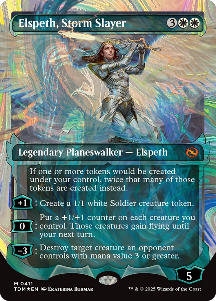 Elspeth, Storm Slayer (Showcase) (Halo Foil) [Tarkir: Dragonstorm] | The Time Vault CA