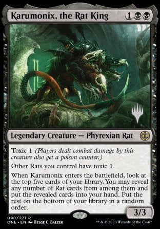 Karumonix, the Rat King (Promo Pack) [Phyrexia: All Will Be One Promos] | The Time Vault CA