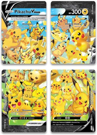 Pikachu V-UNION (Set of 4) [Sword & Shield: Black Star Promos] | The Time Vault CA
