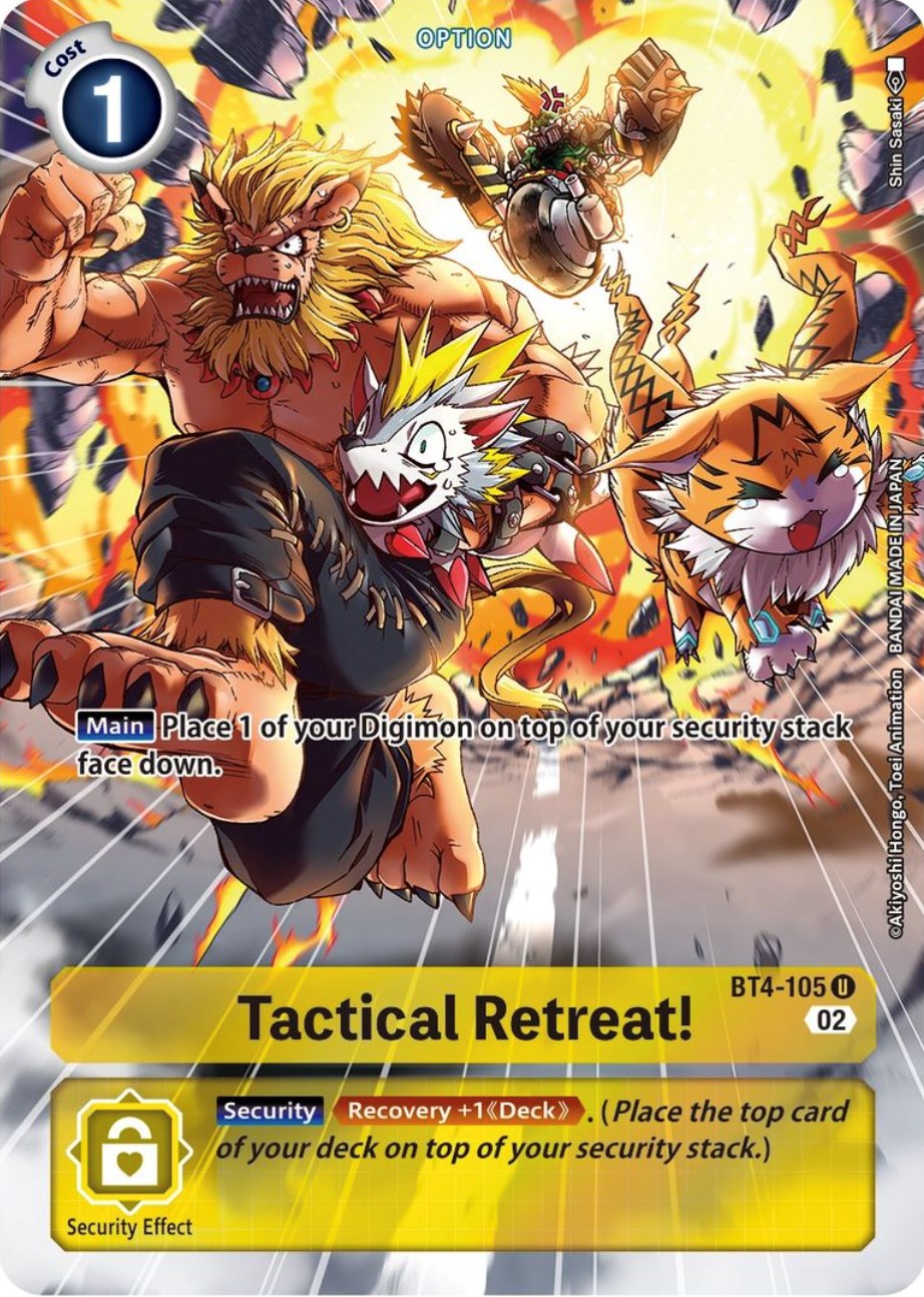 Tactical Retreat! [BT4-105] (Alternate Art) [Starter Deck: Beelzemon Advanced Deck Set] | The Time Vault CA