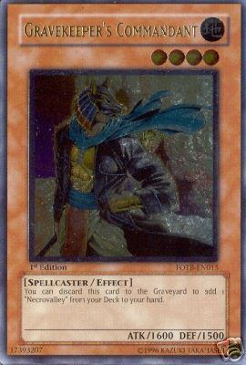 Gravekeeper's Commandant [FOTB-EN015] Ultimate Rare | The Time Vault CA