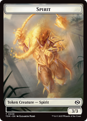 Spirit (0008) // Spirit (0009) Double-Sided Token [Tarkir: Dragonstorm Tokens] | The Time Vault CA