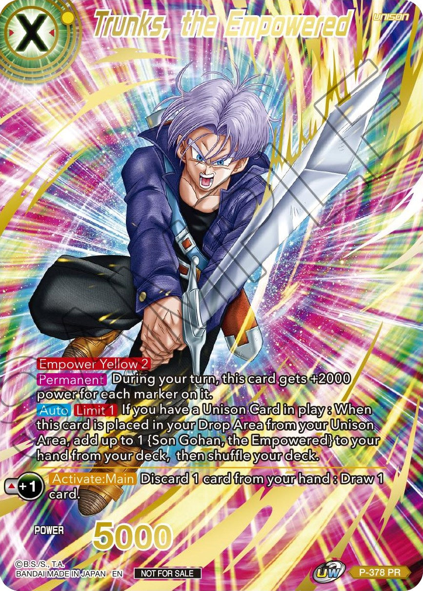 Trunks, the Empowered (Gold Stamped) (P-378) [Promotion Cards] | The Time Vault CA